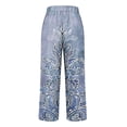 thumbnail image 5 of TaTaai Womens Casual Solid Long Trousers Elastic Waist Straight Leg Loose Fit Pants Bottoms for Daily, 5 of 5