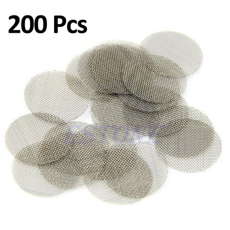 Elephant Glass Smoking Pipe Silver Smoking Pipe Screens 200 Pcs Tobacco Pipe Bowl Screen 3/4