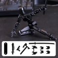 thumbnail image 4 of Multi-Jointed Movable Shapeshift Robot 3D Printed Mannequin Lucky Character Figures Toys Parent-children Game For Kids Gifts（2pcs*Blue）, 4 of 5