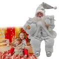 thumbnail image 2 of thinsony Poupée Père Noël Nain Gnome Spectacle Collection pour Fête Bureau Enfants Blanc, 2 of 7