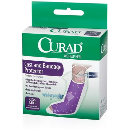 4 Pack - Curad Cast and Bandage Protector, Waterproof, Kid's Leg 2 ea