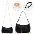 thumbnail image 2 of Bolso de hombro Gumhay para mujer de piel sintética negro, 2 of 7
