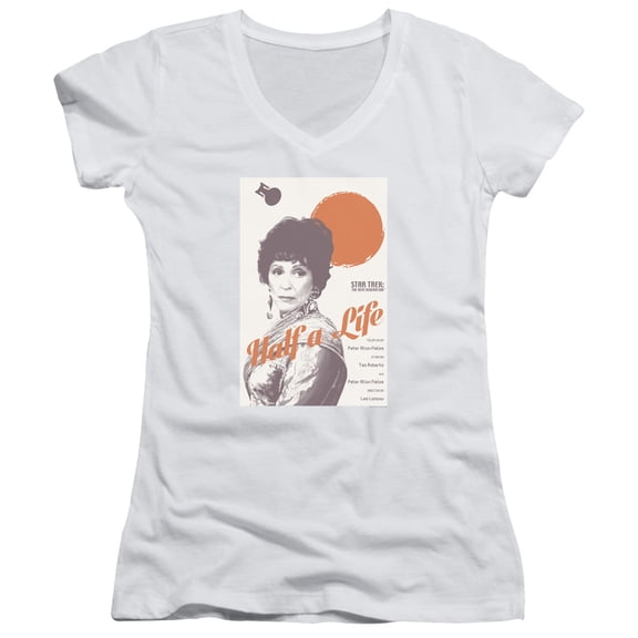 Star Trek Tng Season 4 Episode 22 Junior Women's V-Neck T-Shirt White