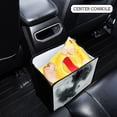 thumbnail image 3 of Qxltty Watercolor Style Black Wolf Car Dumpster Collapsible Rear Seat Suspension Trash for Front Seat Center Console in Vehicle, 3 of 8