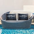 thumbnail image 3 of Stupell Industries Coastal Fish on Navy Blue Design by Phillipa Katz Outdoor Printed Pillow (Set of 2), 3 of 6
