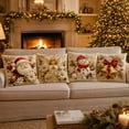 thumbnail image 2 of Christmas Indoor Decorations 2026 4 Pack Christmas Decorative Throw Pillow Covers Stereo Embossed Holiday Cushion Slipcovers Pillow Cases With Hidden Zipper For Sofa Couch, 2 of 3