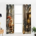 thumbnail image 5 of Gnomes Christmas Tree Blackout Curtains | Light Blocking Print Window Curtains, Xmas Snowflake Winter Farmhouse Thermal Insulated Window Drapes for Living Room Kitchen (2 Panels, 104"W x 52"L), 5 of 7