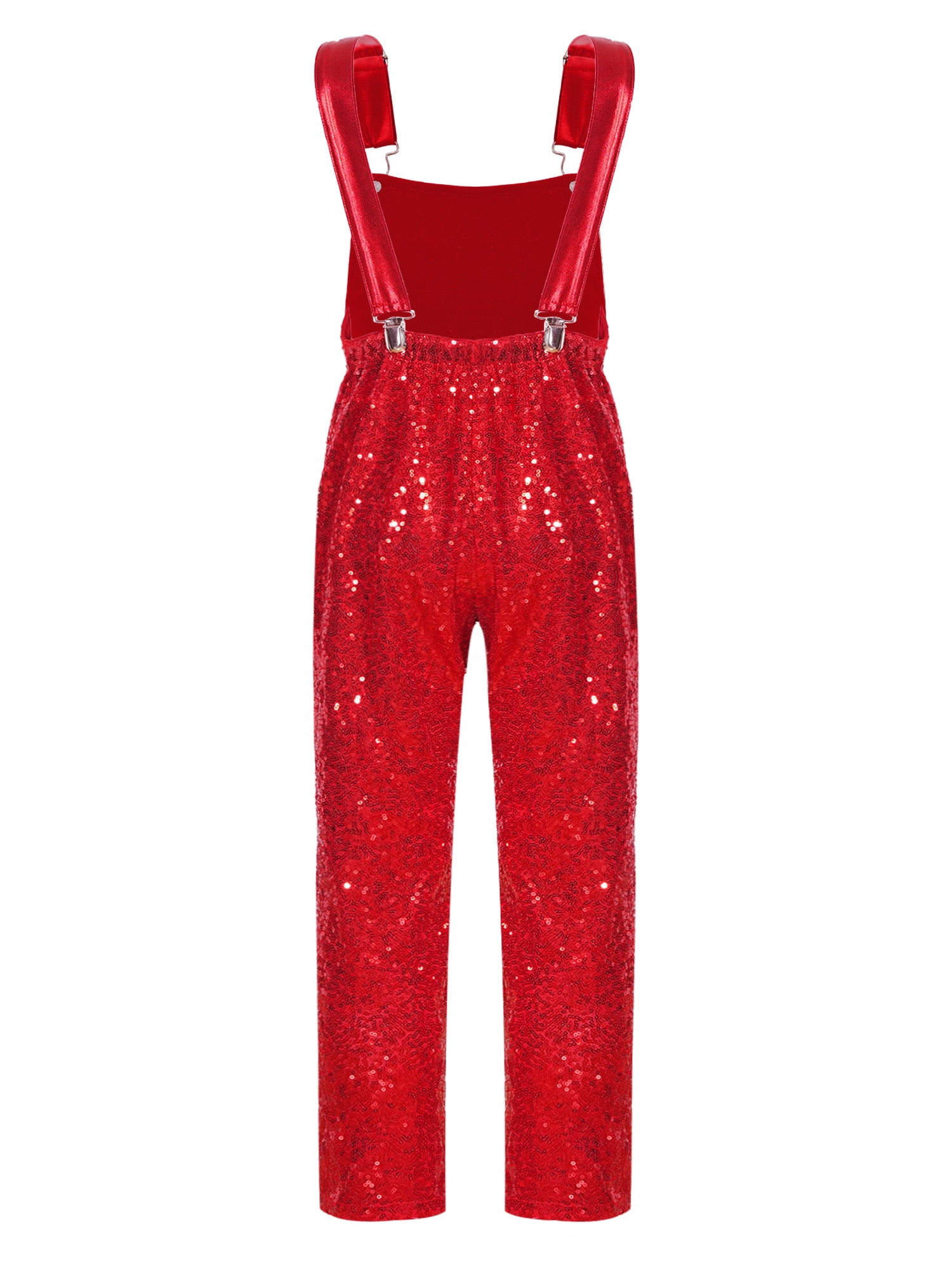 YEAHDOR Kids Girls Casual Metallic Overalls Wide Shoulder