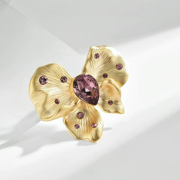 Austria Crystal Butterfly Brooch Clothing Ladies Jewelry Gift Pin