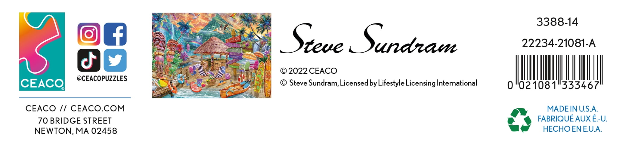 Ceaco - Ocean Magic - Steve Sundram - Oasis Fantasy - 1000pc Piece Interlocking Jigsaw Puzzle