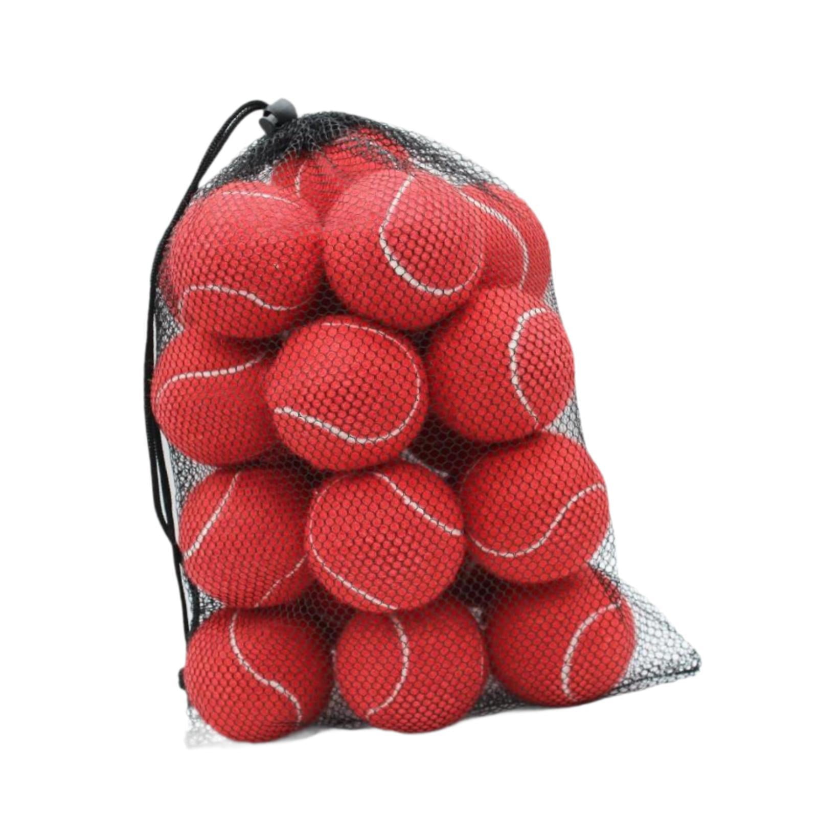 funtasica 20 Pieces Tennis Balls Wear Resistant Resilience 2.52" Dia, Elastic Balls Training Balls for Playing with Dogs Racquet Sports Orange