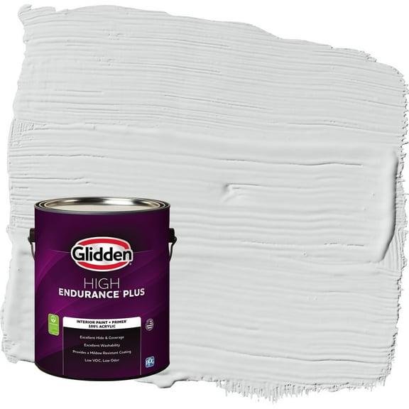 Glidden HEP Thin Ice / Gray Flat Interior Paint with Primer, 1 Gallon