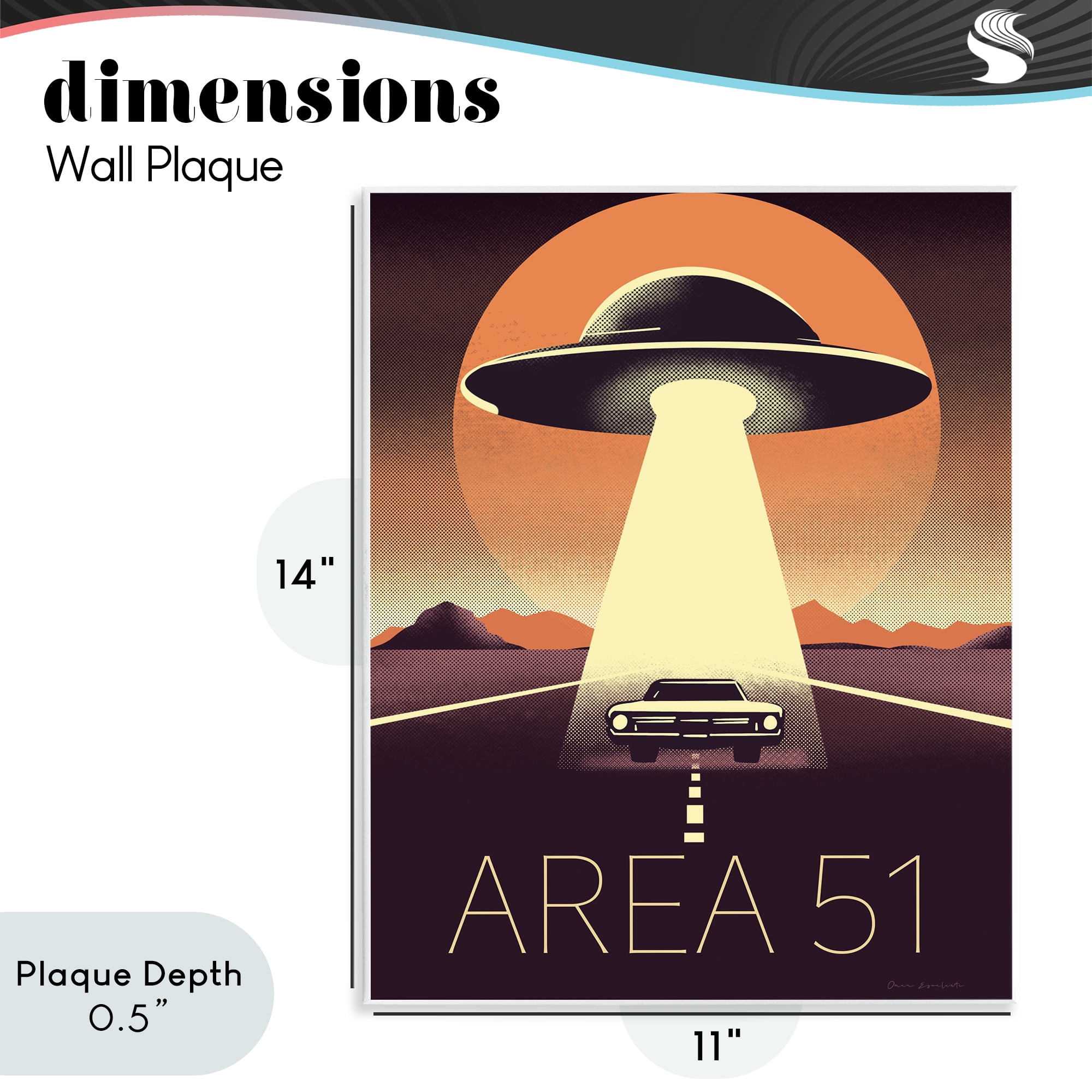 Stupell Industries Abduction On The Road Wall Plaque Art, design by Omar Escalante
