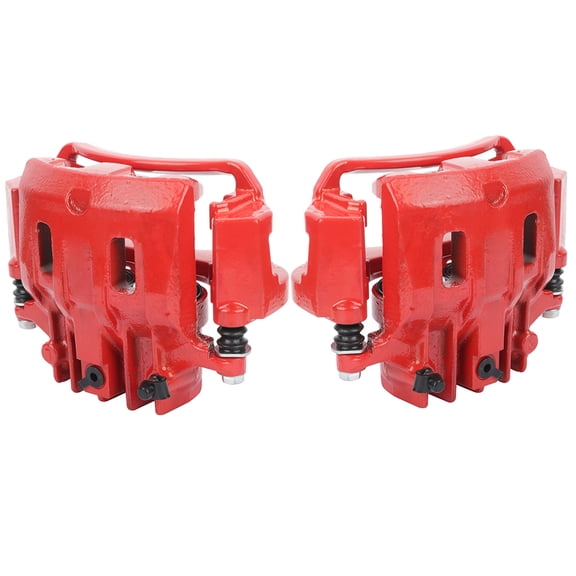 2PCS Rear Driver & Passenger Side Disc Brake Calipers (w/Bracket) 2 Pistons 2003-2005 for Ford Excursion 6.0L 2003-2004 for Ford F-250 Super Duty 6.0L