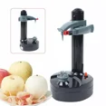 thumbnail image 3 of Topchances Electric Peeler Automatic Rotating Apple Peeler Potato Peeling Multifunction Stainless Steel Fruit and Vegetable Electric Peeler Machine, Black, 3 of 11