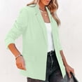 thumbnail image 7 of tklpehg Casual Blazer for Women Coats Lightweight Blazer Open Front Lapel Long Sleeve Work Office Blazer Jacket Loose Fall Coat Long Sleeve Leisure Overcoat Solid Color Outwear Green M, 7 of 7