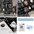 thumbnail image 6 of Black Coffee Blackout Curtains for Bedroom, Modern Rustic Coffee Cup Beans Room Darkening Window Drapes for Living Room, Thermal Insulated Grommet Curtains, 42x63 inch, 2 Panels, 6 of 9