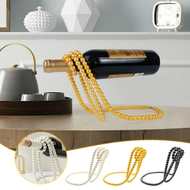 Sentmoon Collier Cadeau de la Saint-Valentin Collier de Perles Casier à Vin Suspendu Casier à Vin Rouge Décoration de Bureau à Domicile Style Ornement pour la Saint-Valentin