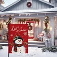 thumbnail image 4 of Christmas Snow Snowman Garden Flag Winter Snowflake Yard Flag 12x18 Inch Double Sided Red Cardinal Birds House Banner Merry Xmas Poinsettia Happy Holiday Wall Banners Farmhouse Outdoor Decor, 4 of 5