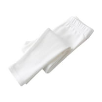 tarylea Girls Clothes Leggings Light Fleece Lined Elastic Waist Pants Solid Color Thermal Pants Casual Winter Basic Pants