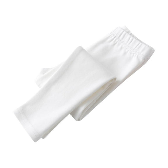tarylea Girls Clothes Leggings Light Fleece Lined Elastic Waist Pants Solid Color Thermal Pants Casual Winter Basic Pants