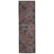 Rugs.com Sisu Collection Washable Rug – 6 Ft Runner Multi Flatweave Rug Perfect For Hallways, Entryways
