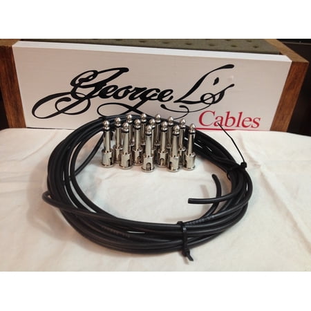 George L 155 Pedalboard Effects Cable Kit LARGE .155 Black / Nickel 15/14