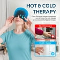 thumbnail image 4 of Migraine Relief Ice Head Wrap Headache and Migraine Cap with Hole | Cold Gel Head Cooling Ice Pack with Face and Eye Mask Compress - Tension Headache Relief, Sinus Pressure Relief, 4 of 6