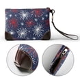 thumbnail image 5 of Leather Clutch 8 X 5. 5 In Wrist Strap And Hand Bag Easy To Carry Lightweight Waterproof And Durable Independence Day Theme Star (14), 5 of 6