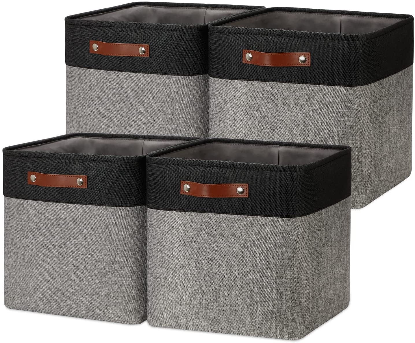 Large Baskets for Closet Storage,13 inch Cube Storage Bins Boxes Fabric ...