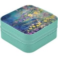 thumbnail image 2 of Coolnut Flowers and Leaves Compact Leather Jewelry Box - Mini Travel Jewelry Case Organizer & Holder for Girls, Women | Ideal for Rings, Earrings, Necklaces Women Gifts, 2 of 7