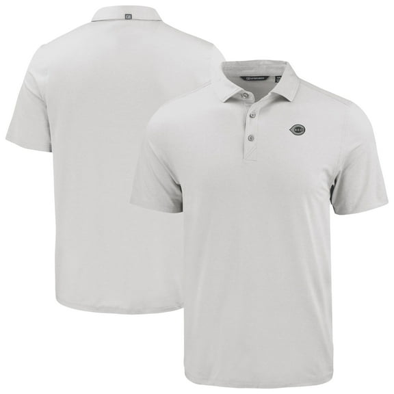 Men's Cutter & Buck Gray Cincinnati Reds Coastline Epic Comfort Eco Recycled Polo
