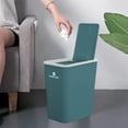 thumbnail image 1 of Dvkptbk Bathroom Trash Can With Lid Garbage Can With Press Lid Plastic Wastebasket With Popup Lid For Toilet Office Bedroom Living Room, 1 of 7