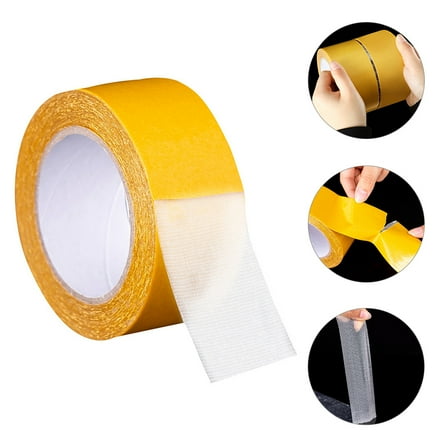 HEANUJJ Double-Sided Yellow Carpet Tape for Rugs, Strong Adhesive Household Tape for Secure Flooring