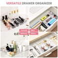 thumbnail image 6 of ACSTEP 24 Pack Vanity Organizer, 4-Size Clear Drawer Organizer with Silicone Pads, Bathroom Drawer Organizer Trays, Non Slip Plastic Drawer Organizer for Desk, Bathroom, Kitchen, Office, 6 of 8