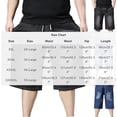 thumbnail image 2 of Tbopshirt Mens Denim Capri Pants Jeans for Men Plus Size Summer Denim Elastic Waistband Drawstring Stretch Cropped Pants,XXL-5XL, 2 of 9