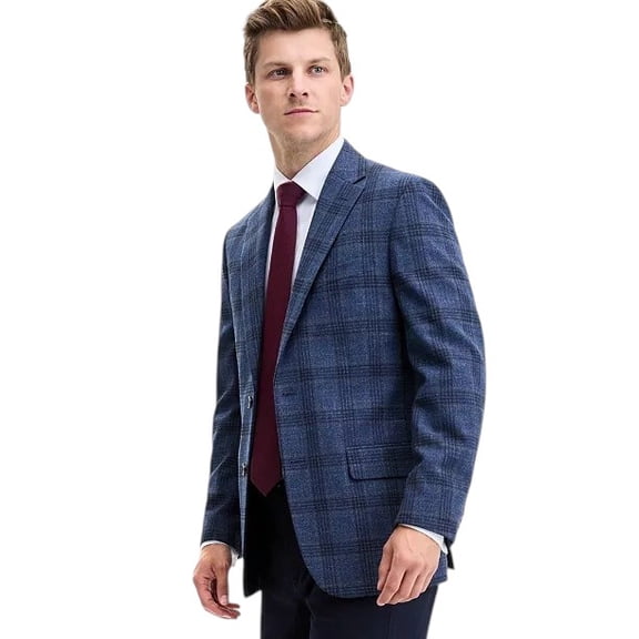 Tommy Hilfiger Mens Modern fit Sport Coat Blazer 36 R Navy Blue Check