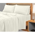 thumbnail image 6 of Royale Linens 300 Thread Count 100% Long Staple Combed Cotton Flat Sheet - Super Soft - Top Sheet - Queen Flat Sheet Sold Separately - Breathable, Cool & Crisp Percale (Queen, Ivory), 6 of 9