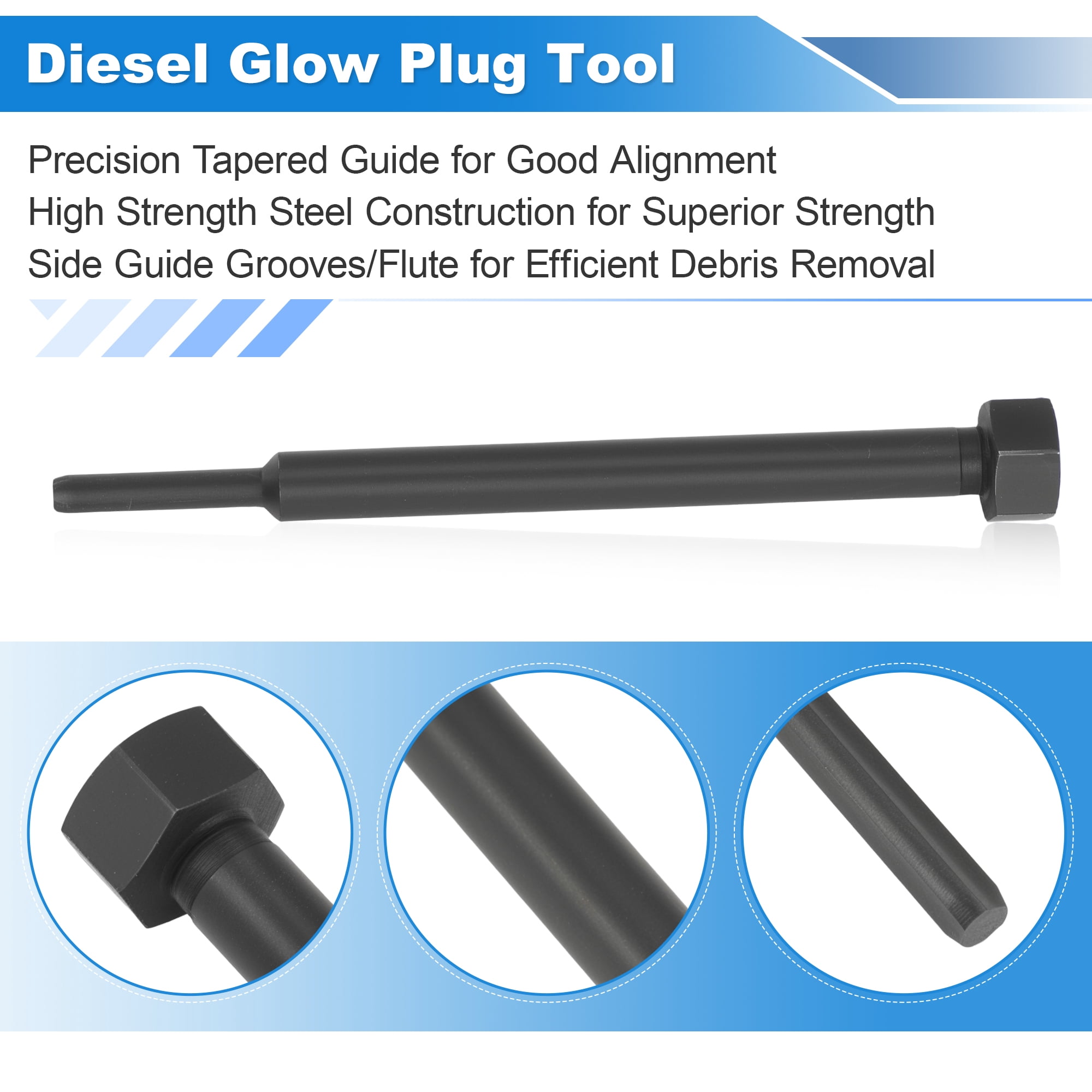 Unique Bargains GM52074 Glow Plug Reamer for Duramax 6.6L 3.0L Diesel Engines