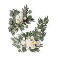 thumbnail image 4 of 2Pcs Artificial Wreath Crafts Wall Hanging Scene Layout Photo Props Green Leaves Wedding Arch Flower for Window Holiday Decorated, 4 of 10