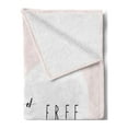 thumbnail image 2 of Wild and Free Soft Flannel Fleece Throw Blanket, Romantic Pink Flamingos with a Heart and a Calligraphy Words, Cozy Plush for Indoor and Outdoor Use, 50" x 60", Pale Pink Coral, by Ambesonne, 2 of 5