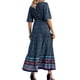 thumbnail image 2 of Txlixc - Vestido informal para mujer, diseño bohemio, manga corta, cuello en V, verano, playa, vacaciones, vestido elegante Txlixc  Casual, 2 of 3