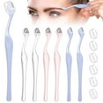 thumbnail image 1 of 6Pcs Eyebrow Razor Mini Eyebrow Razor Trimmer Female Face Shaver Lip Hair Remover with Precision Cover Small Shaver for Women Makeup Face Care Tools(Clear, Clear Purple, Light Blue), 1 of 7