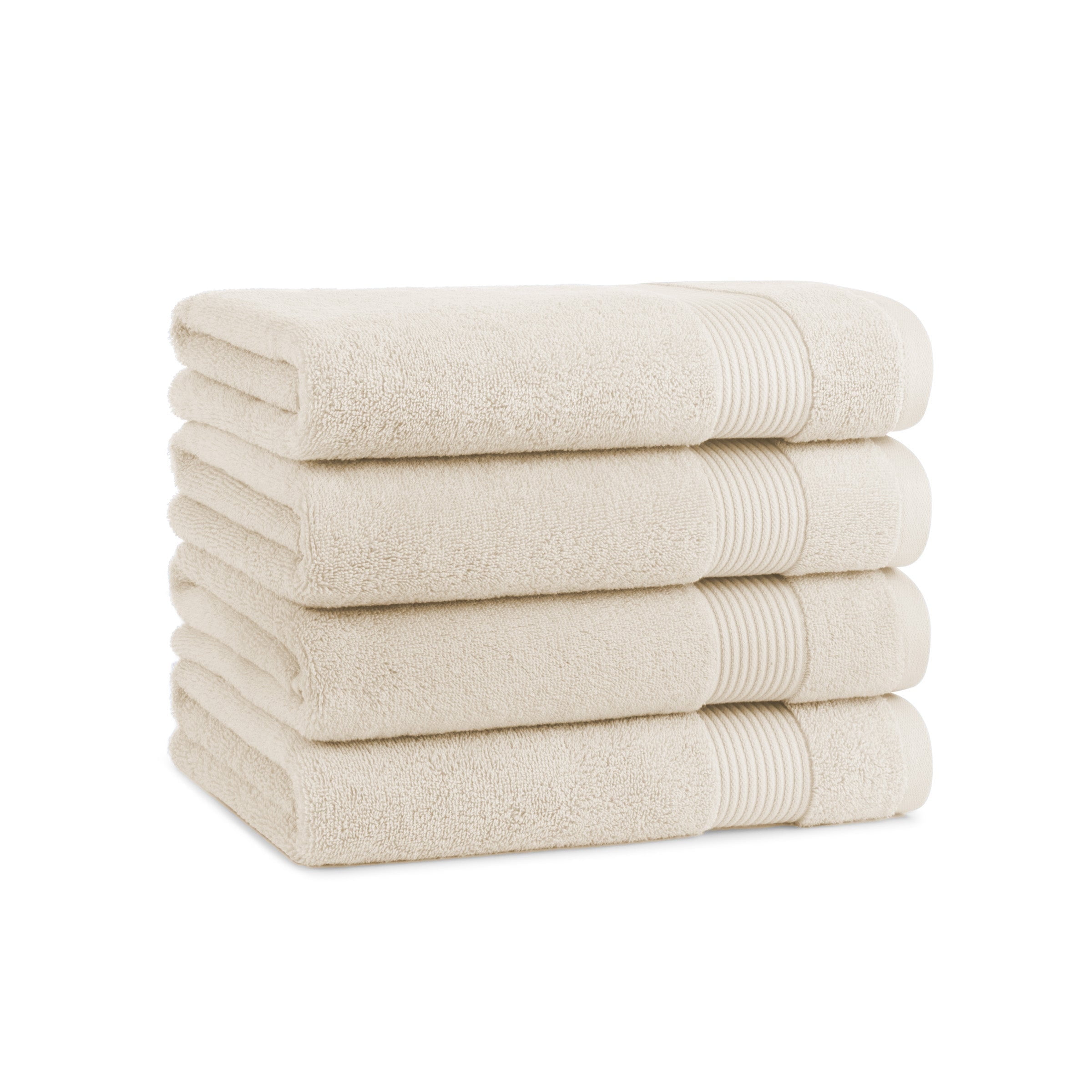 Host & Home Cotton Bath Towels (Bulk Case of 24) - 27x54 in., Soft & Absorbent - Ivory