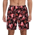 thumbnail image 3 of Uemuo Ladybugs and Red Hearts Pattern Mens Swim Trunks Quick Dry Board Shorts with Mesh Lining, Stretch Beach Shorts Quick Dry No-Chafing Board Shorts-XX-Large, 3 of 9
