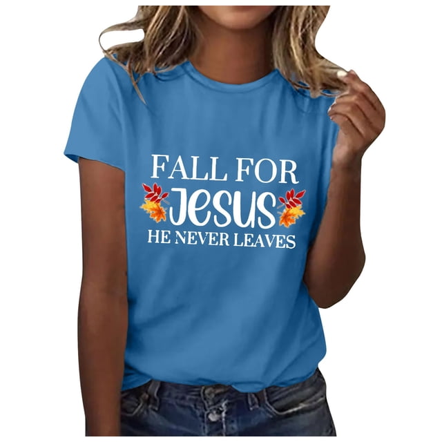 TINZ T-Shirt Imprimé "He Never Leaves" pour Femmes, Manches Longues, 2 T-Shirts