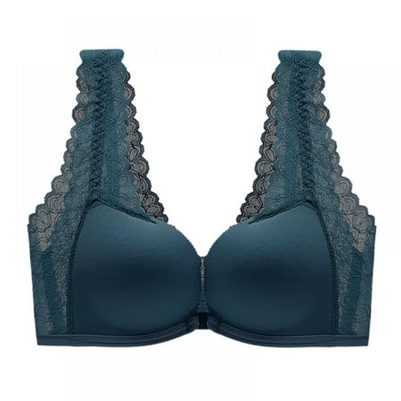 

Women s Sexy Wire-Free Front-Close Lace Bra Underwire