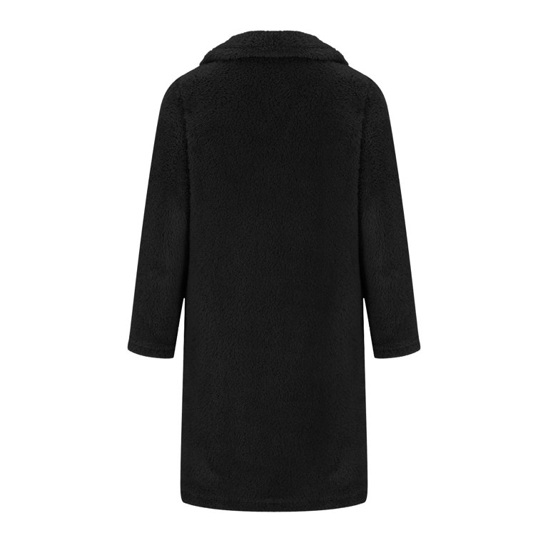 jtjvou Winter Coat for Women Fuzzy Fleece Jacket Jackets Pea Coats