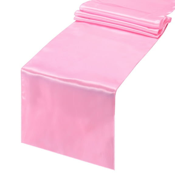 Silk Table Runner Smooth Fabric Table Runner Decorations Pink 12" x 108"
