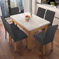 thumbnail image 4 of (4 Pieces,Gray)-LChair Slipcovers Dining Chair Slipcovers Stretch Chair Cover Universal Washable Removable Slipcover for Dining Room Office Hotel Wedding, 4 of 5